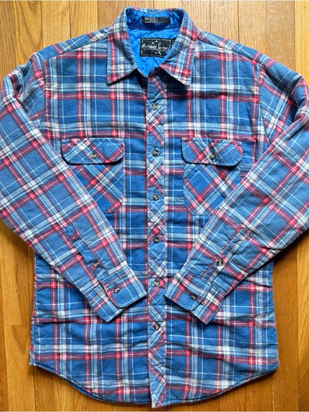 Northwest Territory Quilted Plaid Flannel Button-up Shirt Jacket